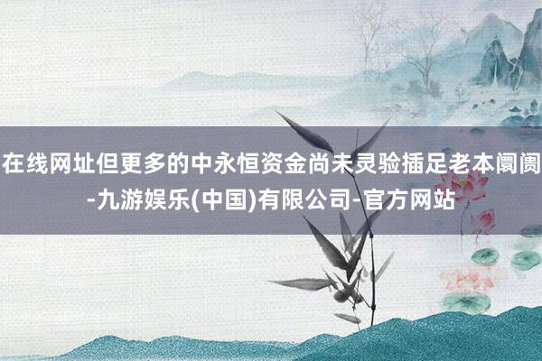 在线网址但更多的中永恒资金尚未灵验插足老本阛阓-九游娱乐(中国)有限公司-官方网站