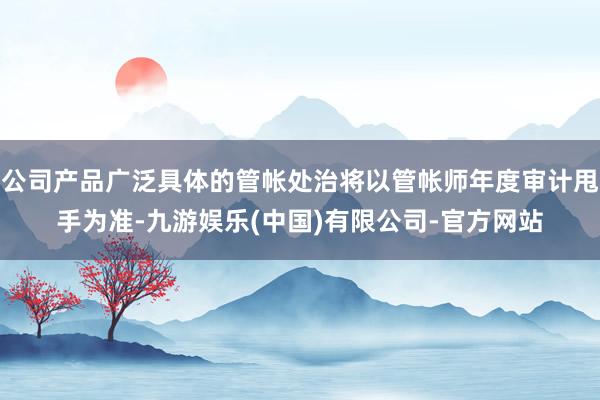 公司产品广泛具体的管帐处治将以管帐师年度审计甩手为准-九游娱乐(中国)有限公司-官方网站