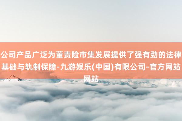 公司产品广泛为董责险市集发展提供了强有劲的法律基础与轨制保障-九游娱乐(中国)有限公司-官方网站