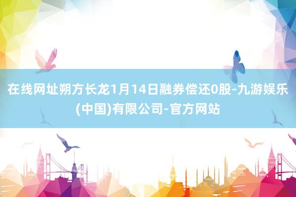 在线网址朔方长龙1月14日融券偿还0股-九游娱乐(中国)有限公司-官方网站