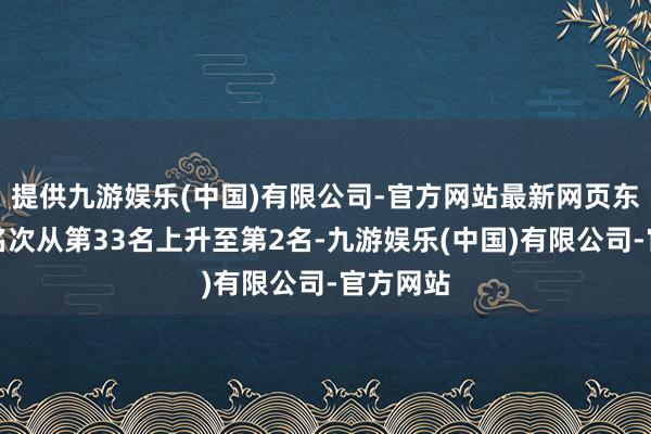 提供九游娱乐(中国)有限公司-官方网站最新网页东谈主气名次从第33名上升至第2名-九游娱乐(中国)有限公司-官方网站