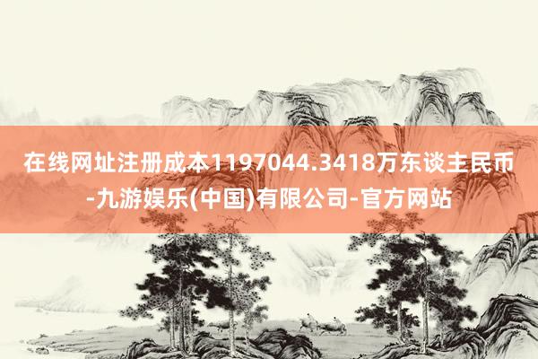 在线网址注册成本1197044.3418万东谈主民币-九游娱乐(中国)有限公司-官方网站
