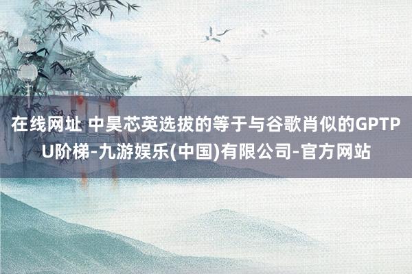 在线网址 中昊芯英选拔的等于与谷歌肖似的GPTPU阶梯-九游娱乐(中国)有限公司-官方网站